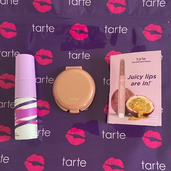TARTE 3p Stay Spray Park Ave Bronzer Rose Juicy Lip Mini Travel Fun Size $28 - Picture 3 of 8